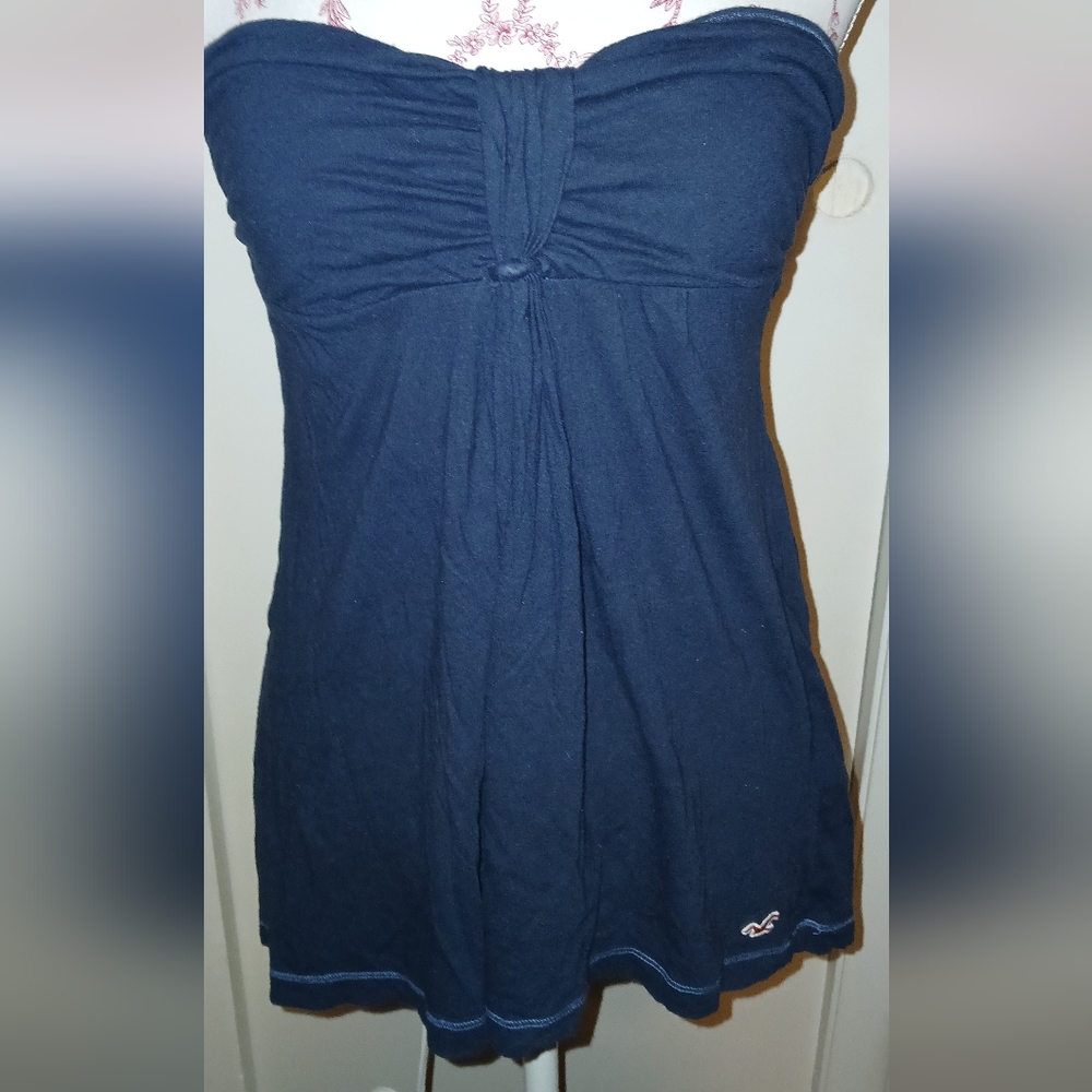 SOLD Rare Hollister Navy Blue Babydoll Top